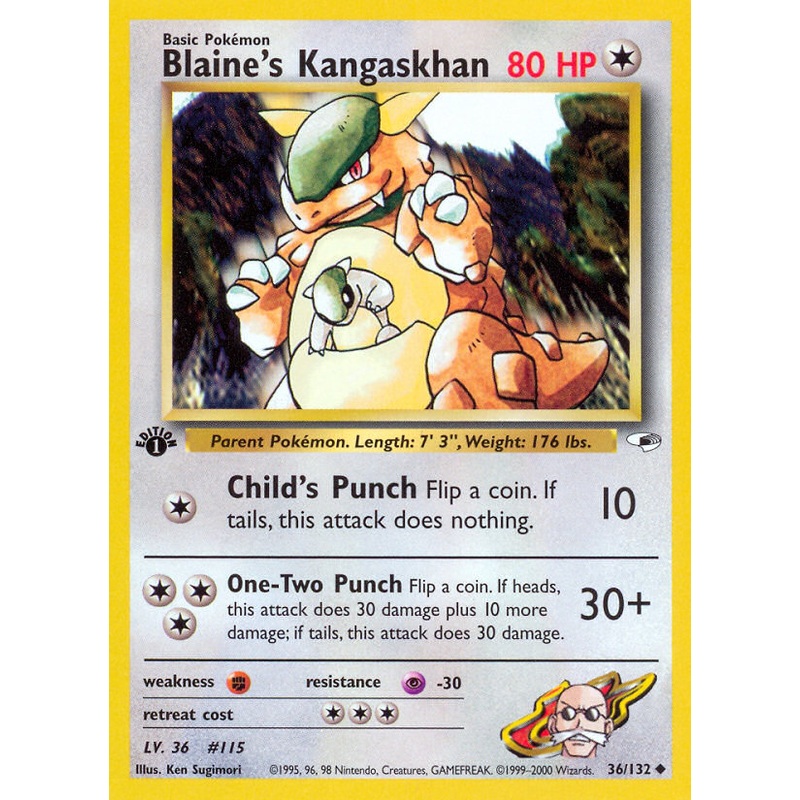 Blaine's Kangaskhan (36/132) [Gym Heroes 1st Edition]