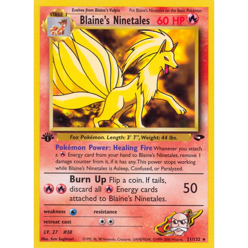 Blaine's Ninetales - 21/132 - Gym Challenge 1st Edition