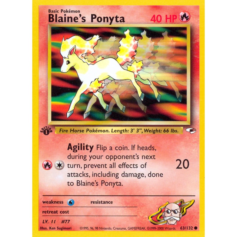 Blaine's Ponyta (63/132) [Gym Heroes 1st Edition]