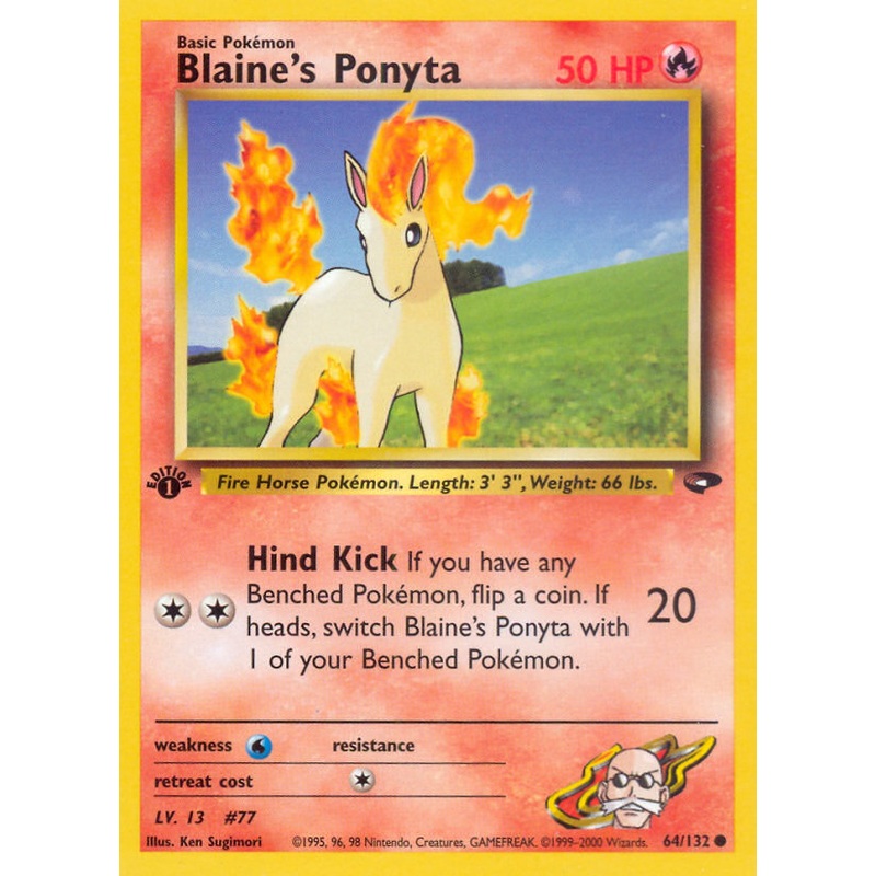 Blaine's Ponyta (64/132) [Gym Challenge 1st Edition]
