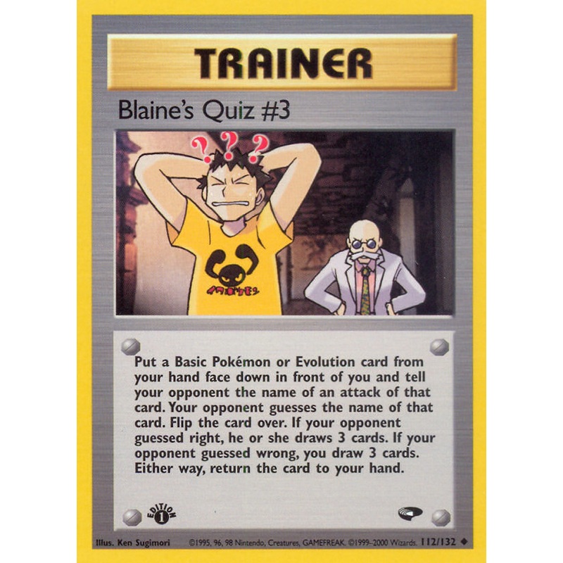 Blaine's Quiz #3 (112/132) [Gym Challenge 1st Edition]