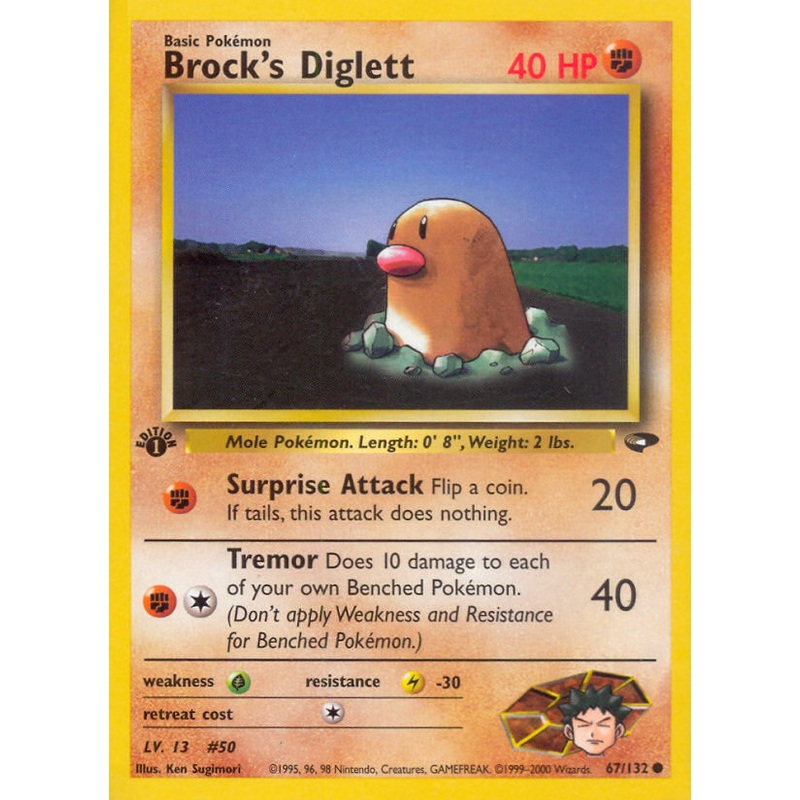 Brock's Diglett (67/132) [Gym Challenge 1st Edition]