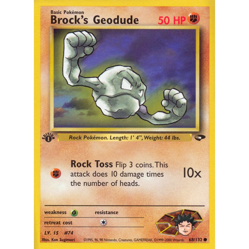 Brock's Geodude (68/132) [Gym Challenge 1st Edition]