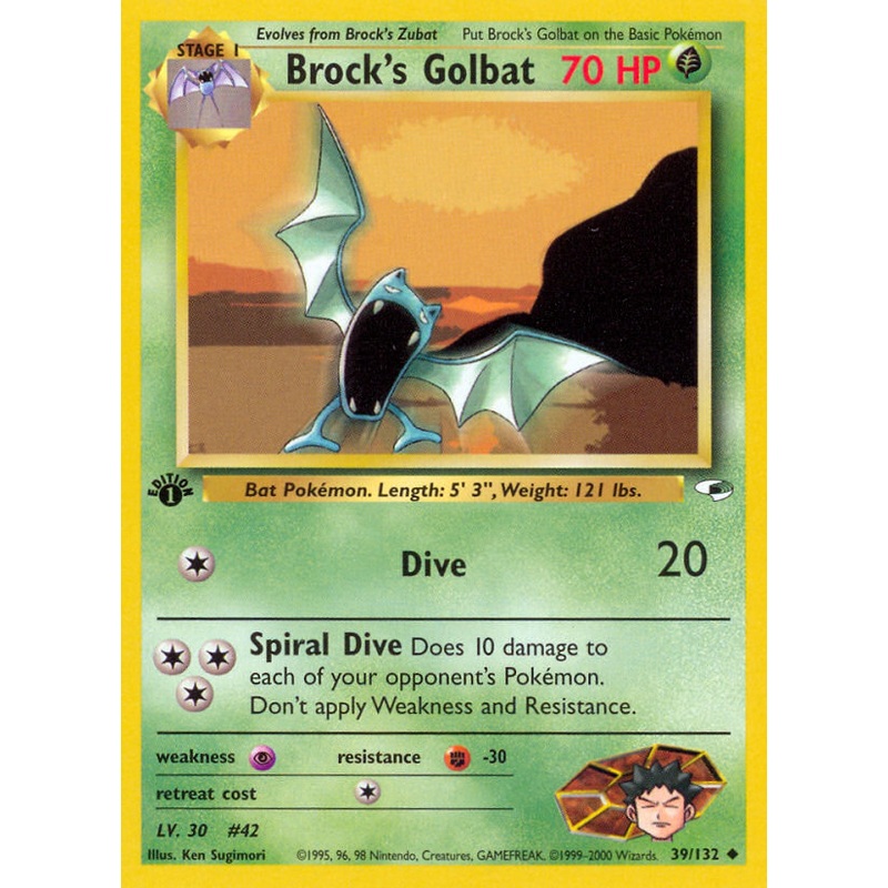 Brock's Golbat (39/132) [Gym Heroes 1st Edition]