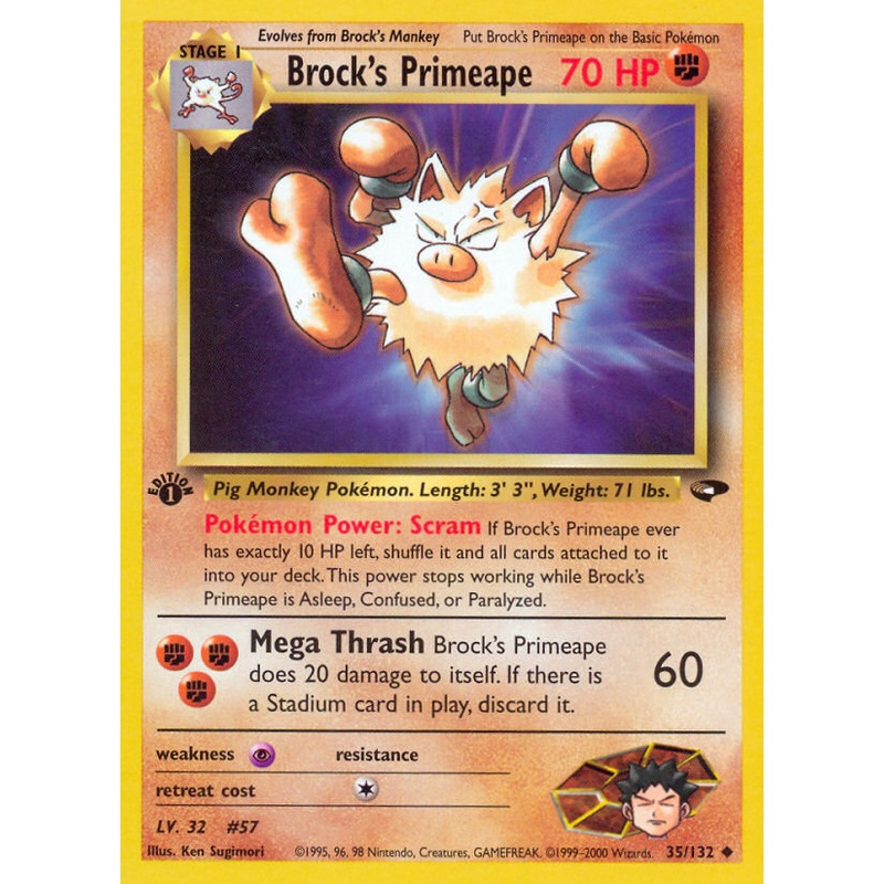 Brock's Primeape (35/132) [Gym Challenge 1st Edition]