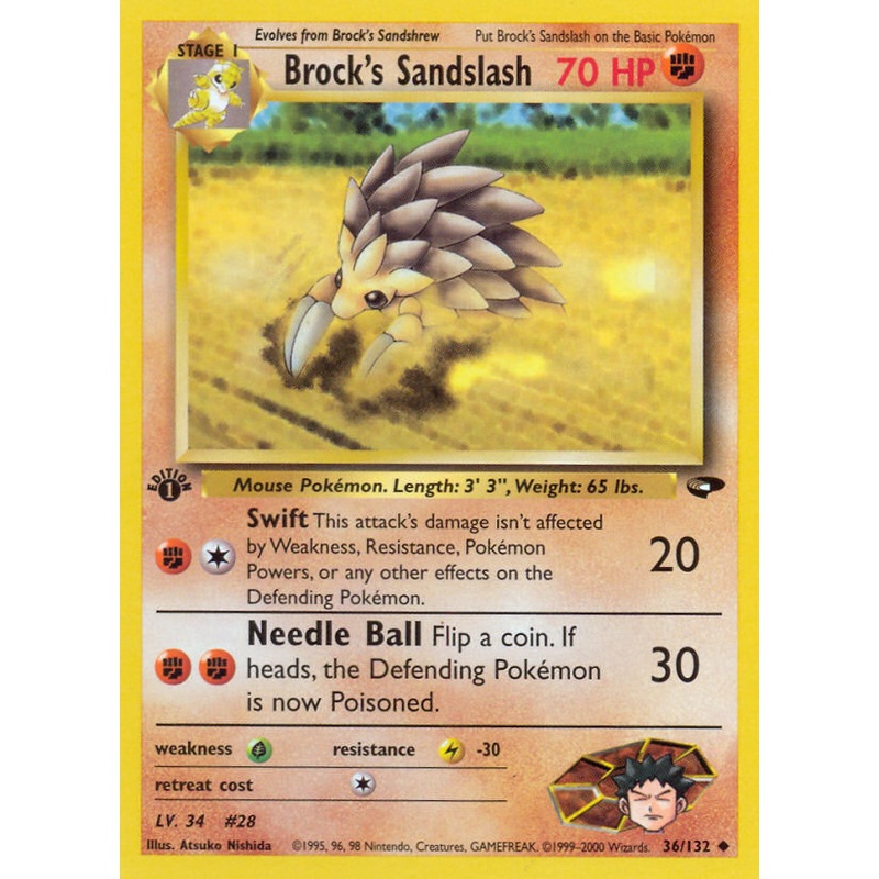 Brock's Sandslash (36/132) [Gym Challenge 1st Edition]