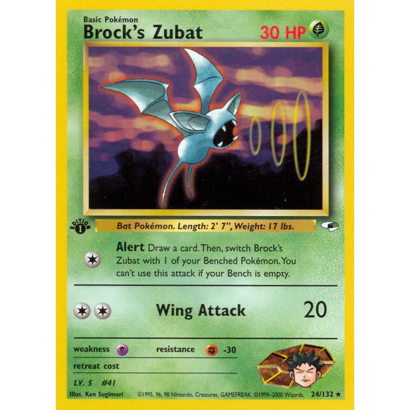 Brock's Zubat (24/132) [Gym Heroes 1st Edition]