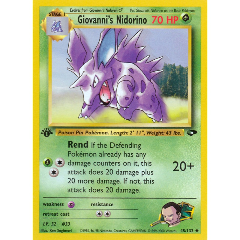 Giovanni's Nidorino (45/132) [Gym Challenge 1st Edition]