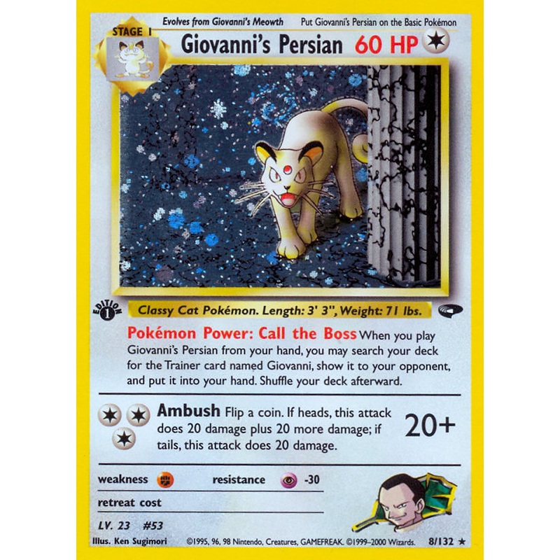 Giovanni's Persian (8/132) [Gym Challenge 1st Edition]