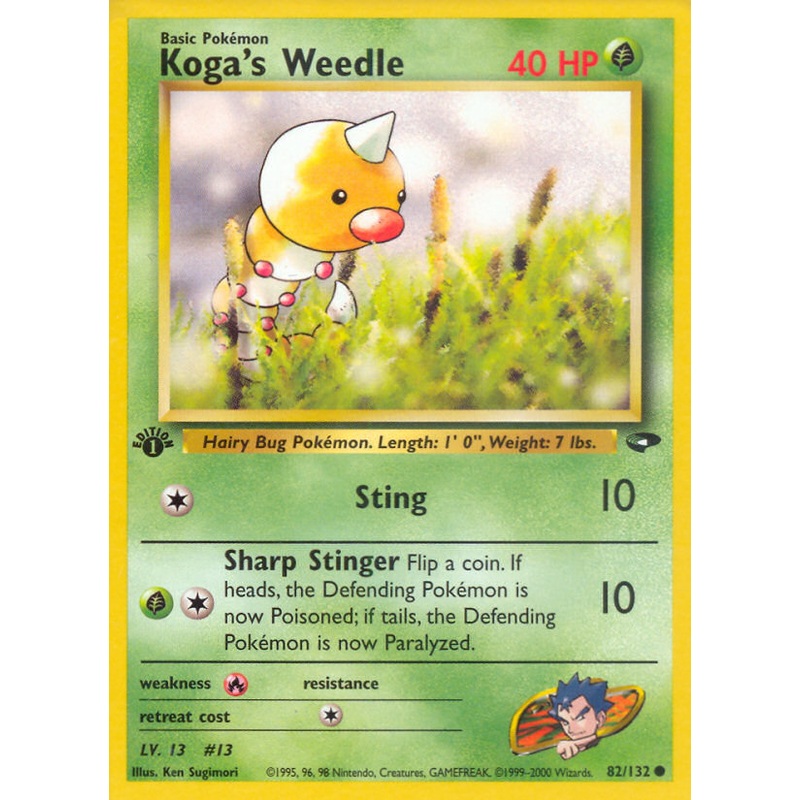 Koga's Weedle (82/132) [Gym Challenge 1st Edition]