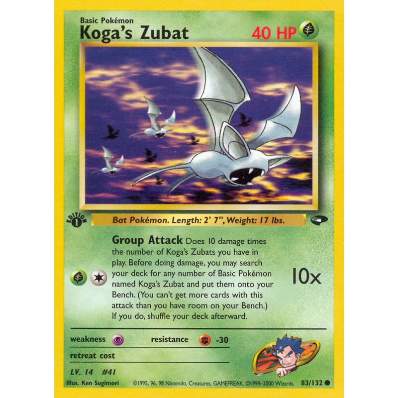 Koga's Zubat (83/132) [Gym Challenge 1st Edition]