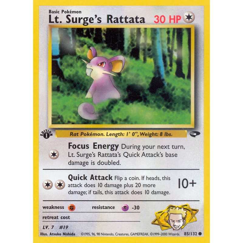 Lt. Surge's Rattata (85/132) [Gym Challenge 1st Edition]