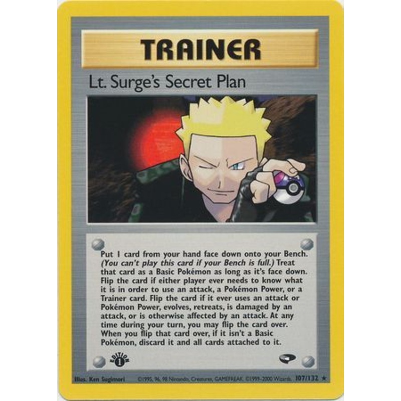 Lt. Surge's Secret Plan (107/132) [Gym Challenge 1st Edition]