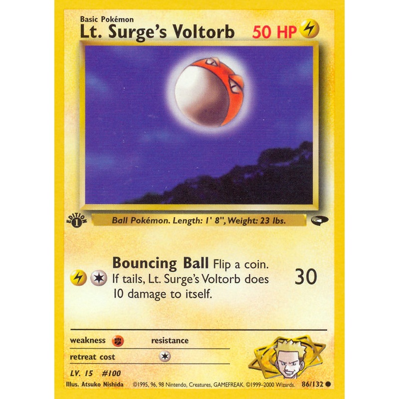 Lt. Surge's Voltorb (86/132) [Gym Challenge 1st Edition]