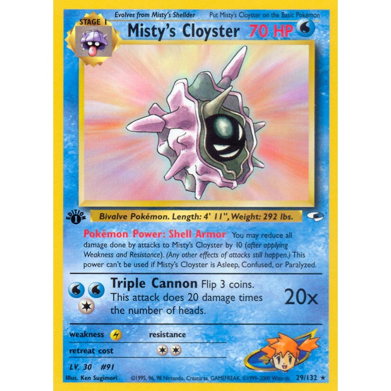 Misty's Cloyster (29/132) [Gym Heroes 1st Edition]
