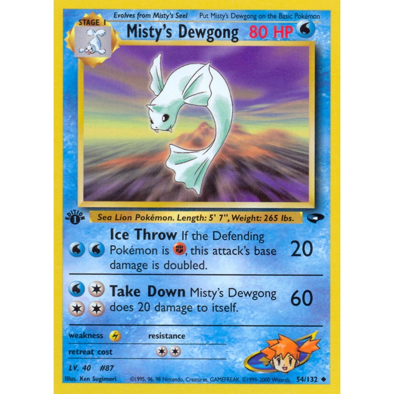 Misty's Dewgong (54/132) [Gym Challenge 1st Edition]