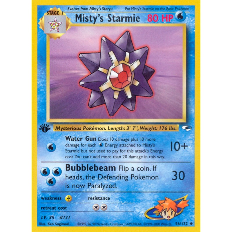 Misty's Starmie (56/132) [Gym Heroes 1st Edition]