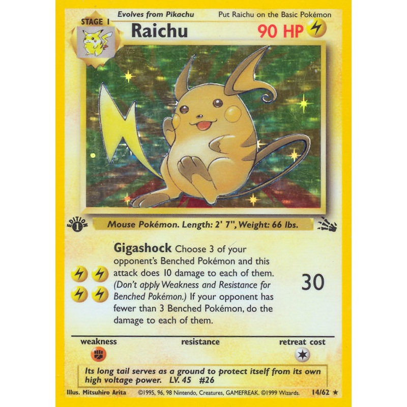 Raichu (14/62) [Fossil 1st Edition]