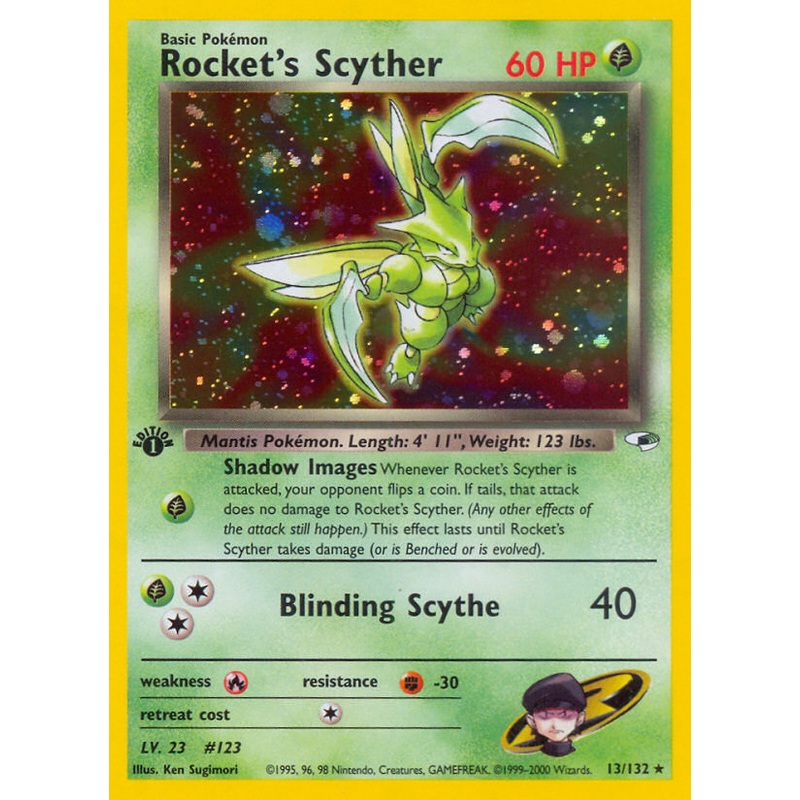 Rocket's Scyther (13/132) [Gym Heroes 1st Edition]