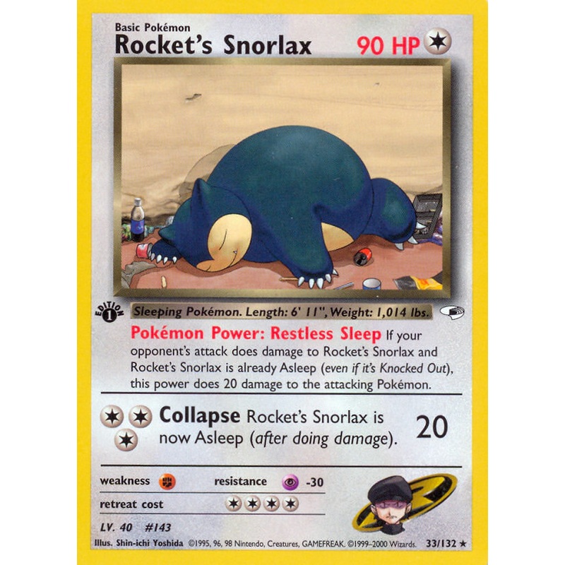 Rocket's Snorlax (33/132) [Gym Heroes 1st Edition]