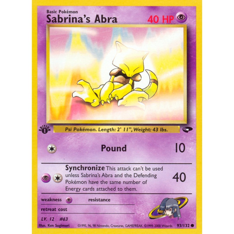 Sabrina's Abra (93/132) [Gym Challenge 1st Edition]