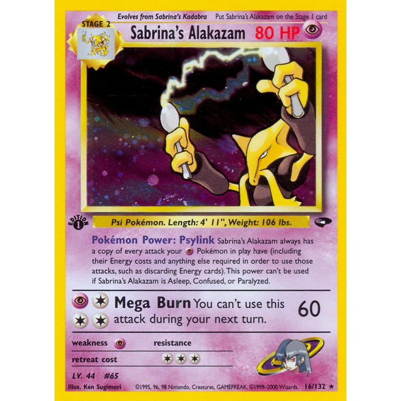 Sabrina's Alakazam (16/132) [Gym Challenge 1st Edition]