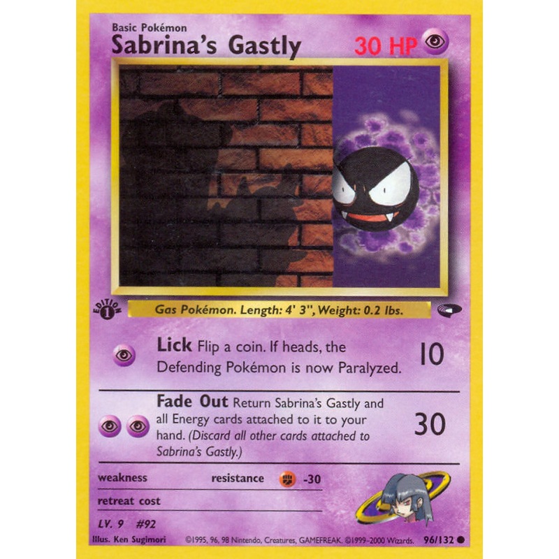 Sabrina's Gastly (96/132) [Gym Challenge 1st Edition]