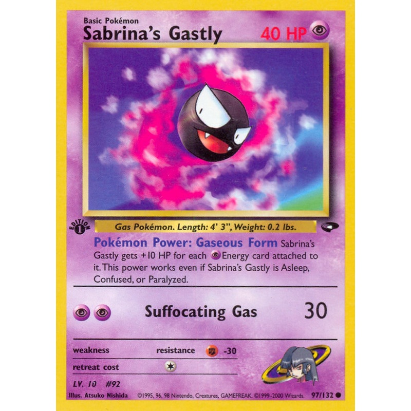Sabrina's Gastly (97/132) [Gym Challenge 1st Edition]