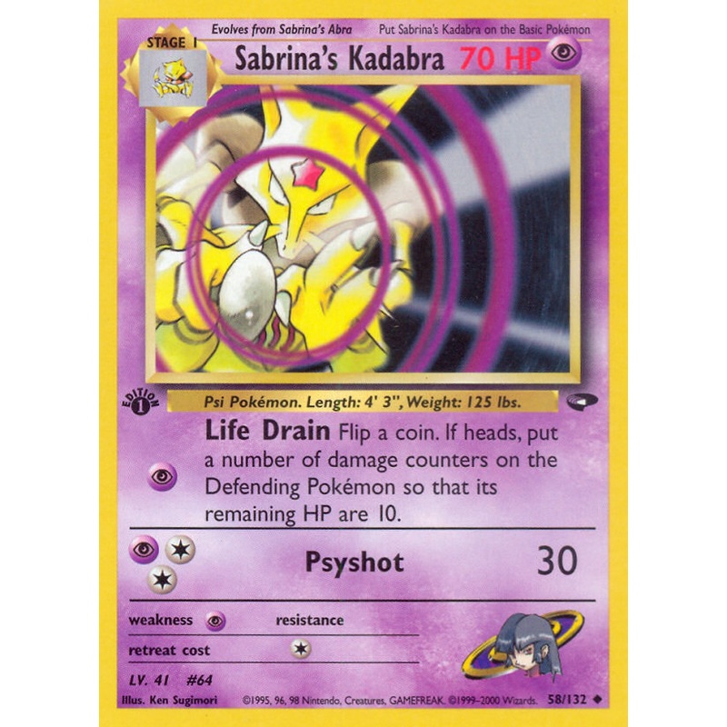 Sabrina's Kadabra (58/132) [Gym Challenge 1st Edition]