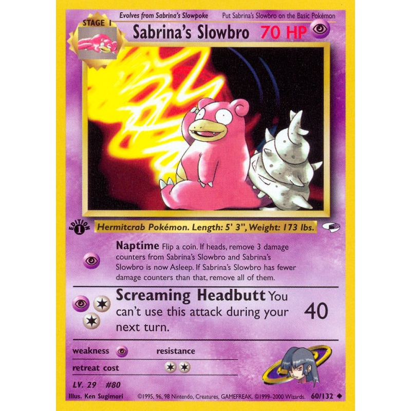 Sabrina's Slowbro (60/132) [Gym Heroes 1st Edition]