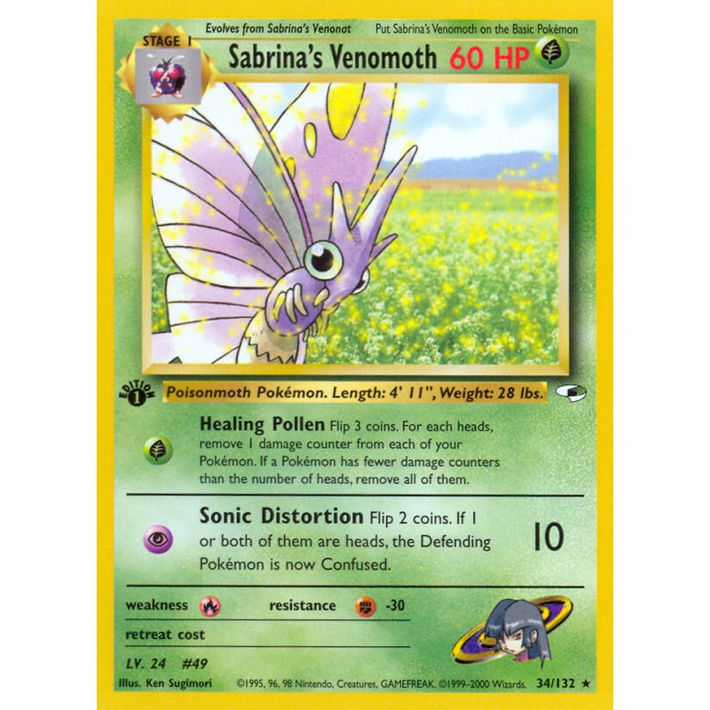 Sabrina's Venomoth (34/132) [Gym Heroes 1st Edition]