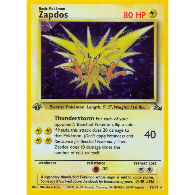 Zapdos (15/62) [Fossil 1st Edition]