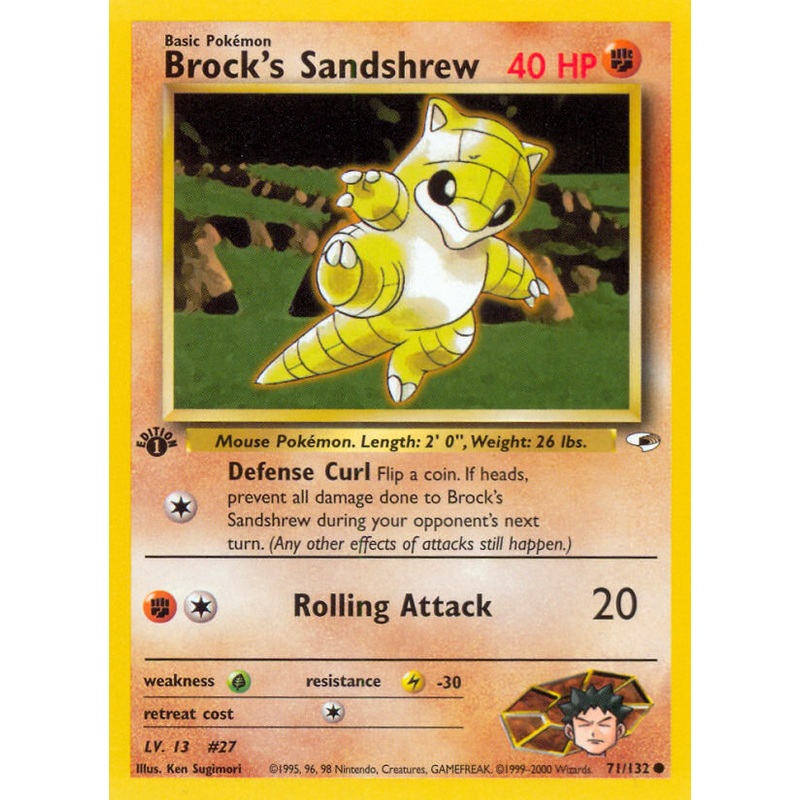 Brock's Sandshrew (71/132) [Gym Heroes 1st Edition]