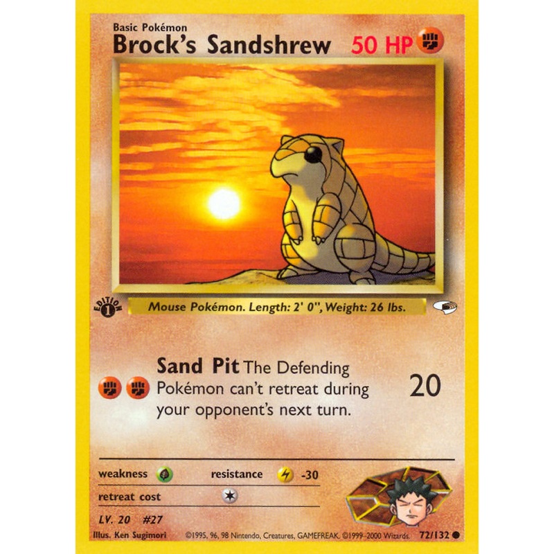 Brock's Sandshrew (72/132) [Gym Heroes 1st Edition]