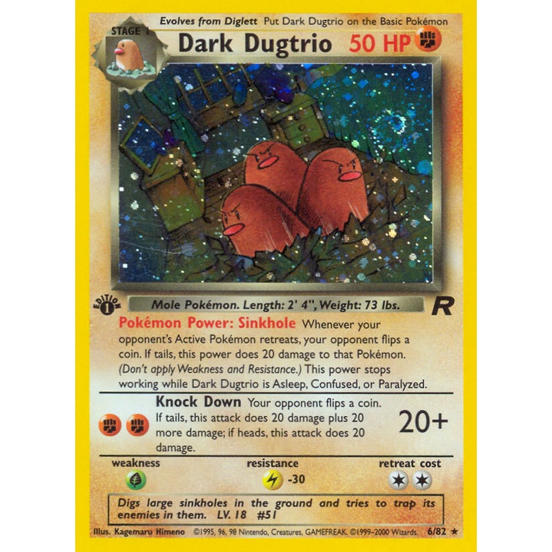 Dark Dugtrio (6/82) [Team Rocket 1st Edition]
