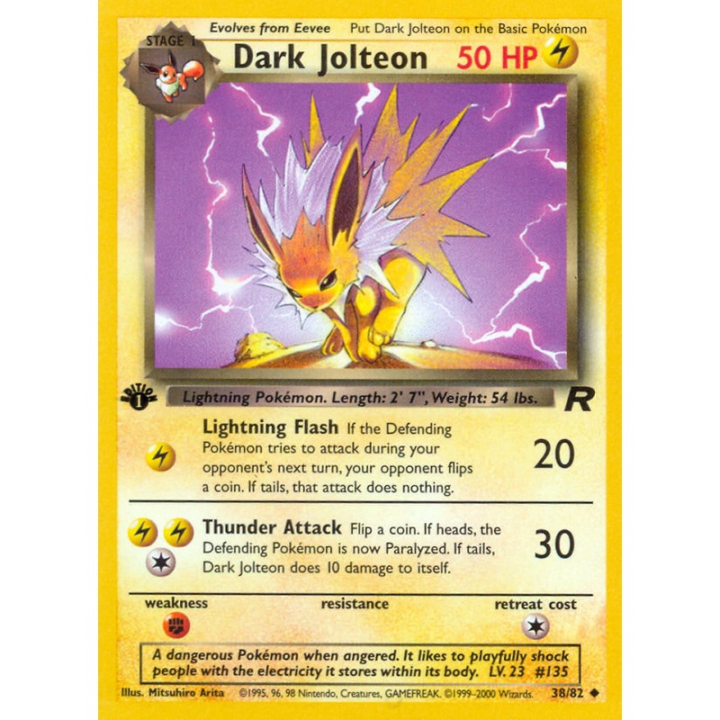 Dark Jolteon (38/82) [Team Rocket 1st Edition]