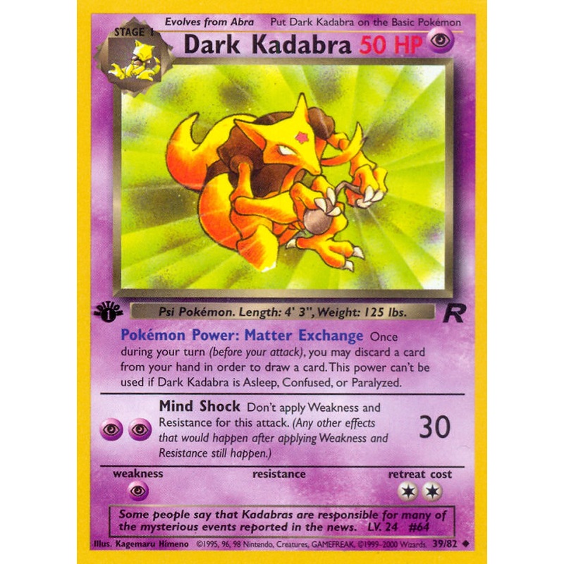 Dark Kadabra (39/82) [Team Rocket 1st Edition]