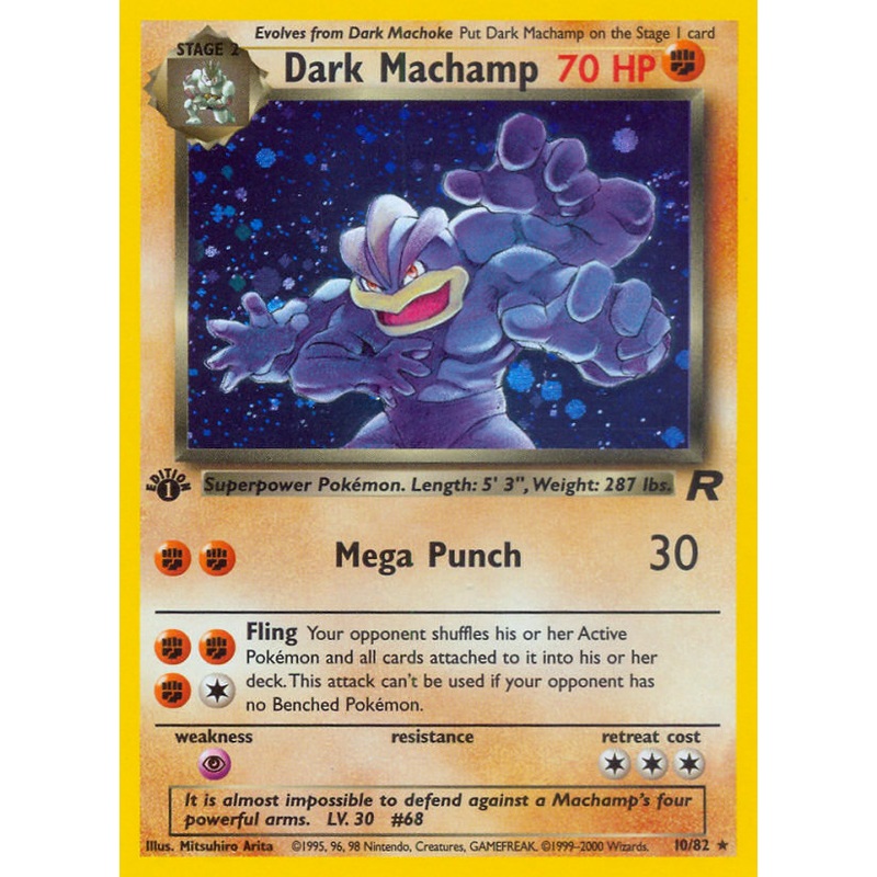 Dark Machamp (10/82) [Team Rocket 1st Edition]