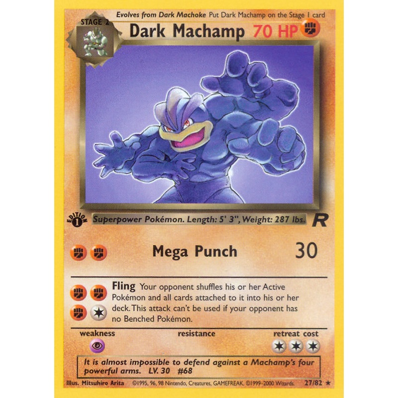 Dark Machamp - 27/82 - Team Rocket 1st Edition