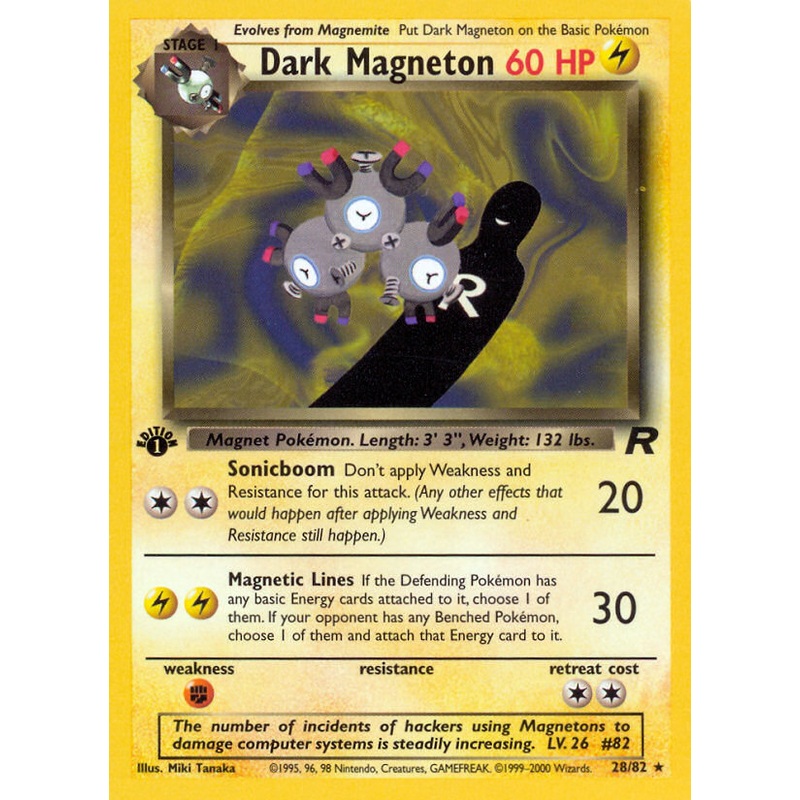 Dark Magneton (28/82) [Team Rocket 1st Edition]