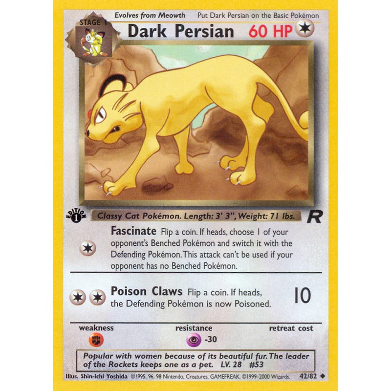 Dark Persian (42/82) [Team Rocket 1st Edition]