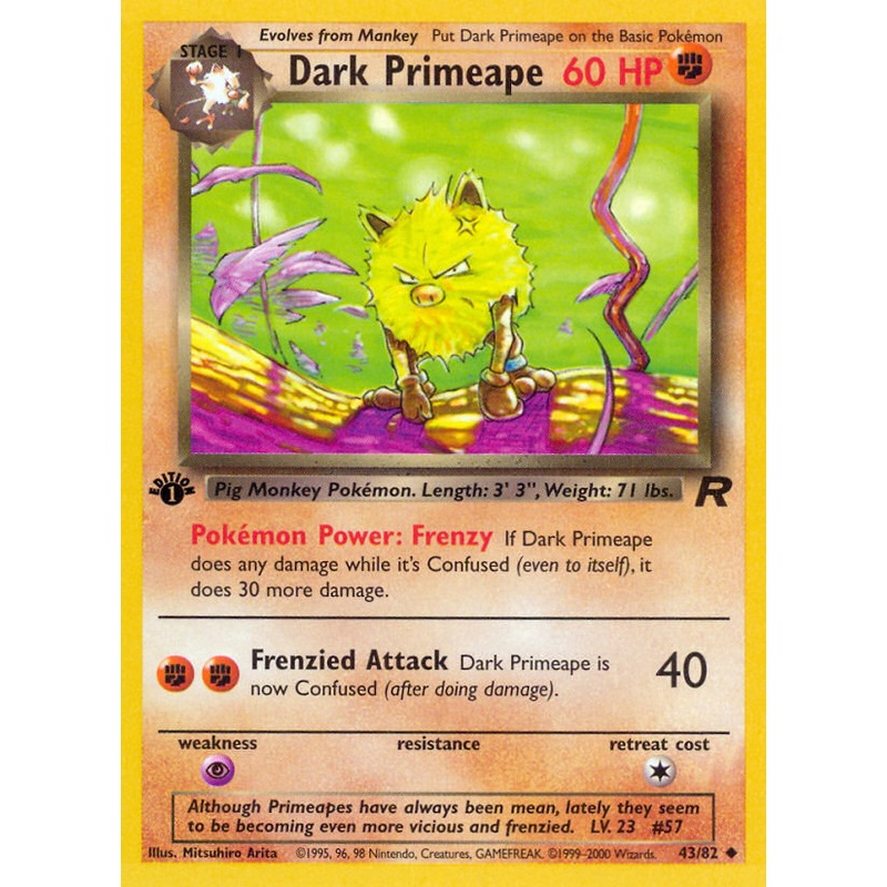Dark Primeape (43/82) [Team Rocket 1st Edition]