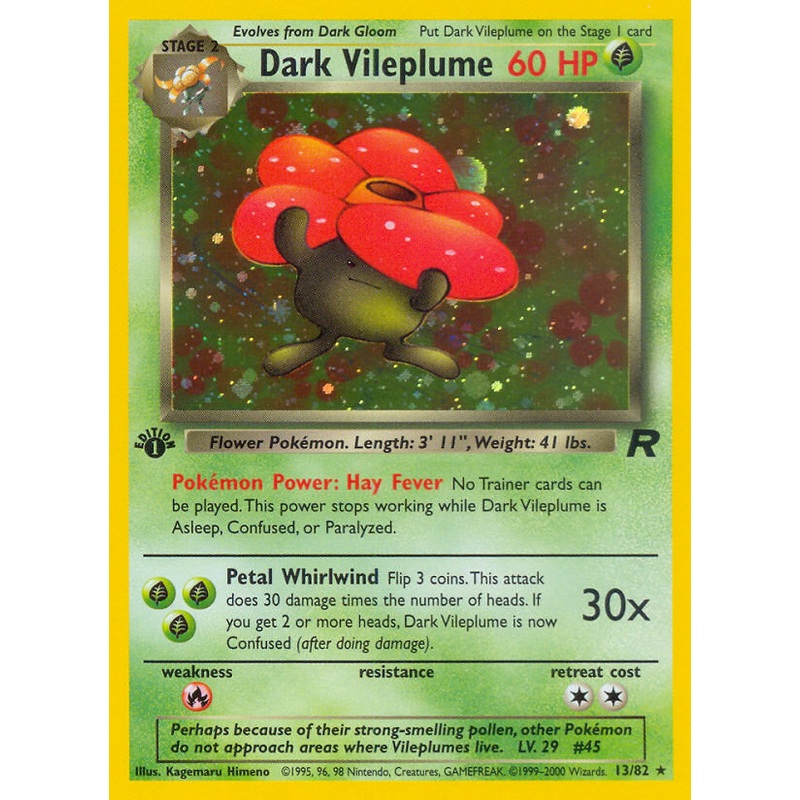 Dark Vileplume (13/82) [Team Rocket 1st Edition]