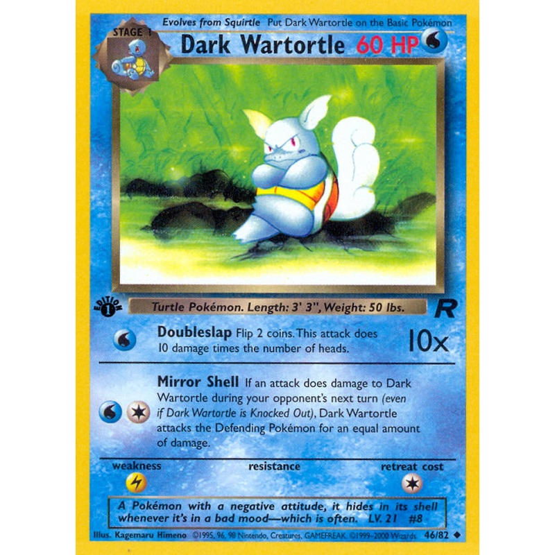 Dark Wartortle (46/82) [Team Rocket 1st Edition]