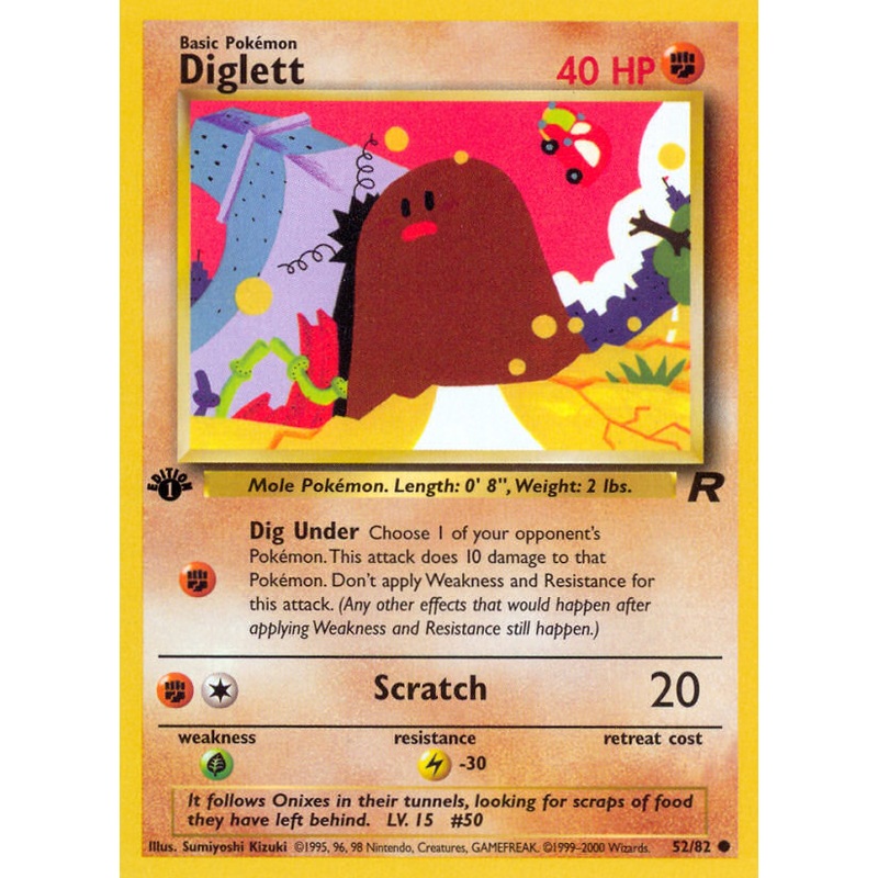 Diglett (52/82) [Team Rocket 1st Edition]