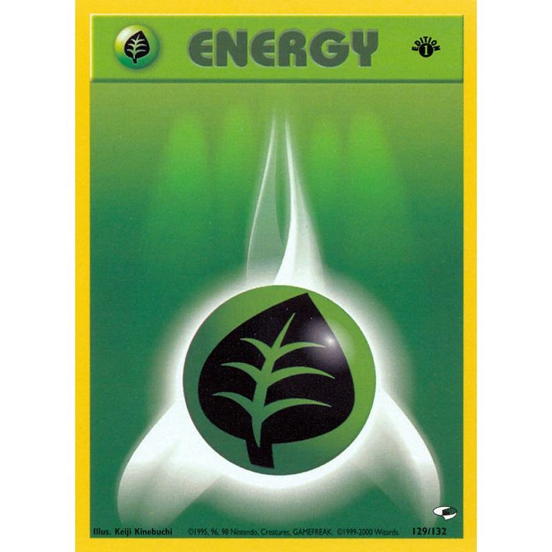 Grass Energy (129/132) [Gym Heroes 1st Edition]