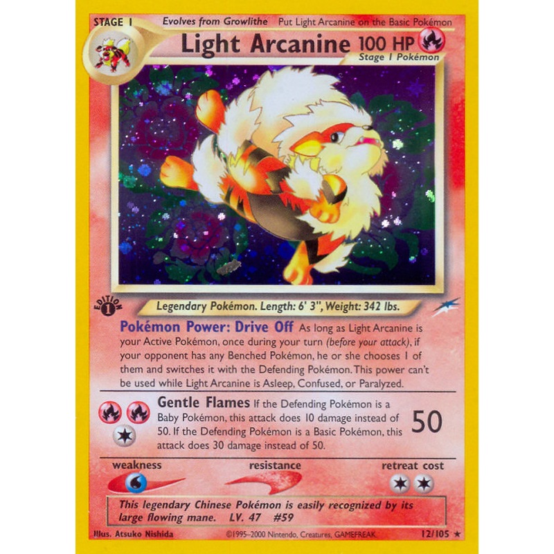 Light Arcanine (12/105) [Neo Destiny 1st Edition]