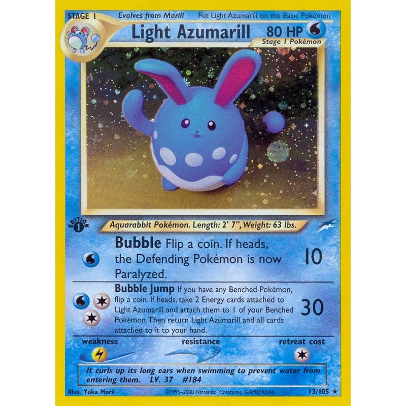 Light Azumarill (13/105) [Neo Destiny 1st Edition]