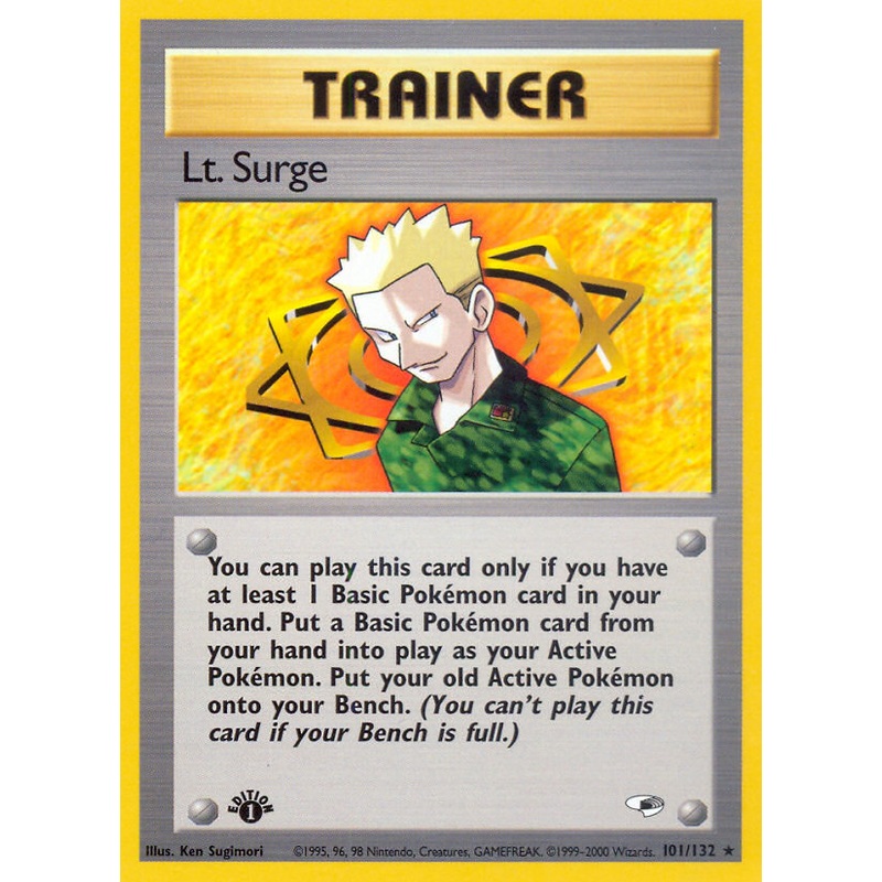 Lt. Surge (101/132) [Gym Heroes 1st Edition]