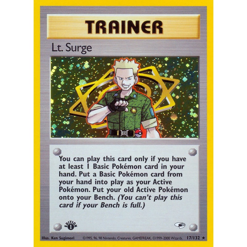 Lt. Surge (17/132) [Gym Heroes 1st Edition]